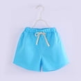 thumbnail image 5 of ersvoioy Teen Sweat Shorts Solid Color Elastic Waist Soft Breathable Summer Casual Bottoms for Girls Back to School Shorts 2-18 Years, 5 of 9