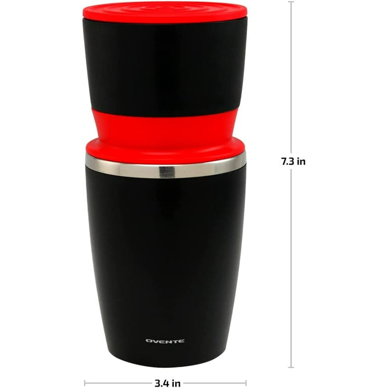 Ovente Manual Coffee Grinder - Red