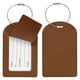 thumbnail image 1 of Etiquetas de Equipaje Uxcell para Maleta [2PCS] - Etiquetas de Bolsa con Cubierta de Privacidad Segura y Anillo de Hierro - [Marrón - Cuero PU], 1 of 7