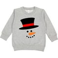thumbnail image 2 of Inktastic Snowman with Top Hat and Carrot Nose Toddler Sweatshirt, 2 of 4