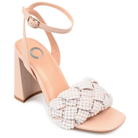 

Journee Collection Womens Dua Tru Comfort Foam Open Toe High Block Heel Pumps