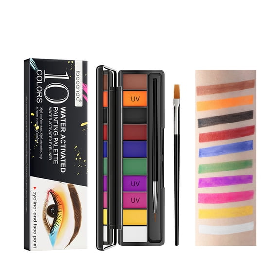 TUITOONM Halloween Face Paint Water-Soluble Fluorescent Body Paint for Kids & Adults, Safe & Easy Wash Off, High-Pigment Makeup for Parties & Cosplay