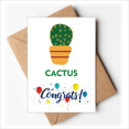 thumbnail image 1 of Cactus Green Potted Succulents Wedding Cards Congratulations Greeting Envelopes, 1 of 3