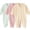 Green, variant on Fengactive Infant Baby Boys Girls 3 PCS Spring Summer Ribbed Footed Jumpsuit V Neck Full Snap Long Sleeve Soft Stretchy Newborn Sleep Romper Set