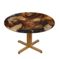 thumbnail image 3 of WYYP A Majestic Lion Round Tablecloth - Full Width Single-Sided Printing - 100% Polyester Fiber - Great for Home Kitchen/Parties/Holiday Dinner White, 3 of 8