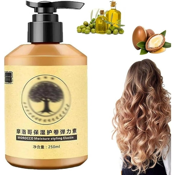 LAICAIW Long-Lasting Styling Moroccan Volume Moisturizing Elasticity, Morocco Moisture Styling Elastin, Morocco Supple Styling Cream, Moroccan Hydrating Styling Cream, Hair Care Fluffy Styling (1PCS