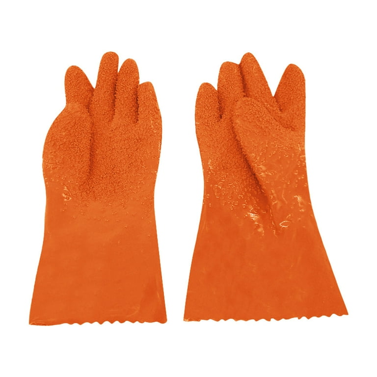 Uxcell Silicone Oven Mitts Heatproof Gloves 1 Pair Orange