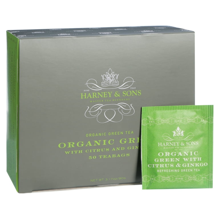 Harney & Sons, Organic Green with Citrus & Gingko, Organic Green