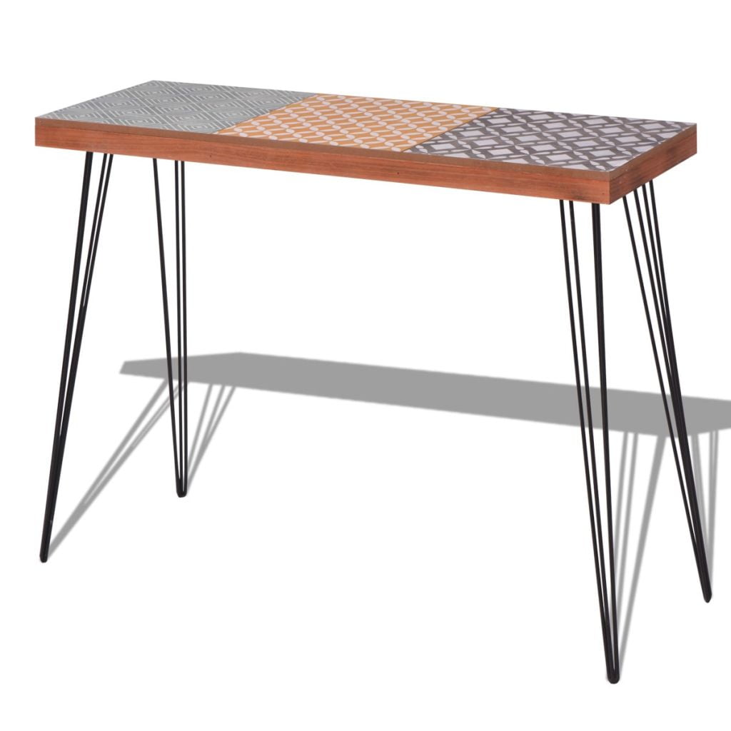 Kepooman Vintage Rectangle MDF End Side Table for Entryway Patio, 35.4" x 11.8" x 28", Brown Kepooman Vintage Rectangle MDF End Side Table for Entryway Patio, 35.4" x 11.8" x 28", Brown