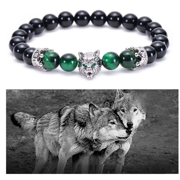 Brazalete Cabeza de Lobo Negro Refleja Temperamento Más Brazalete Negro Wmkox8yi sjalhkljlk1603