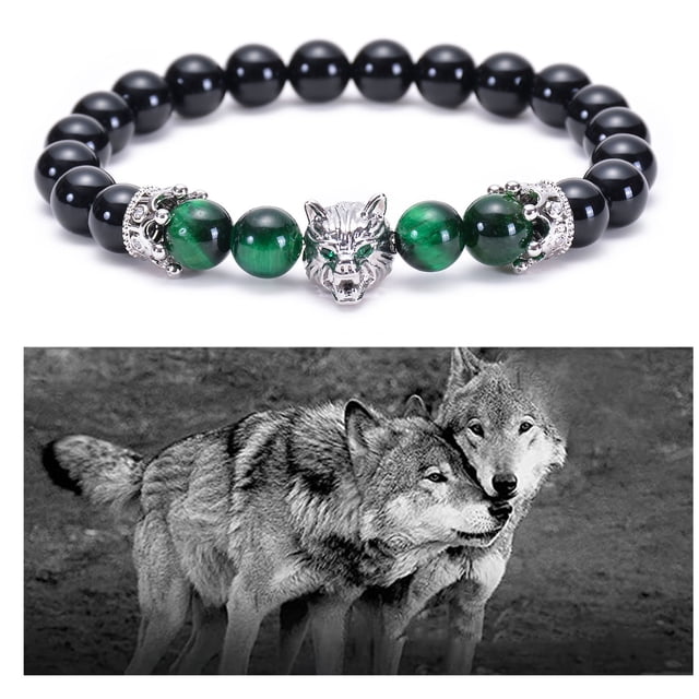 Brazalete Cabeza de Lobo Negro Refleja Temperamento Más Brazalete Negro Wmkox8yi sjalhkljlk1603