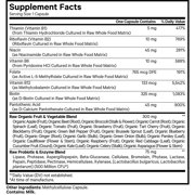 Codeage Raw Vitamin B-Complex Supplement - Essential B Vitamins with Probiotics, Digestive Enzymes, Fruits & Vegetables - 2-Month Supply - Methylfolate - Biotin - Vitamin B12 - Non-GMO - 60 Capsules
