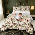 thumbnail image 3 of Manfei Green Billed Waterfowl Print Full Size Comforter Sets,Vintage Mallard Duck Bedding Comforter Set,Light Gray Reversible,3-Piece,1 Comforter and 2 Pillowcases, 3 of 7