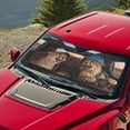 thumbnail image 5 of HUIACONG Funny Leopard Driving Car Sun Shade Windshield, Foldable Reflective UVs Easy Storage Car Front Window Shades for Passenger Car Most Sedans SUV Truck Universal Fit, 5 of 7