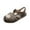 Black, variant on CYRBOKO Little Girls'Jelly Sandals, 2025 Beach Soft Soled Closed Toe Flat Shoes Pink Size 10(Little Kids)