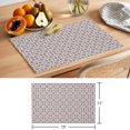 thumbnail image 6 of Rose Beige Boho Placemats Set of 4 Farmhouse Country Flowers Plaid Textured Place Mats Indoor Wipeable Table Mats Washable Cloth Dining Table Placemats for Kitchen Holiday Party Home Decor 13x19 Inch, 6 of 9