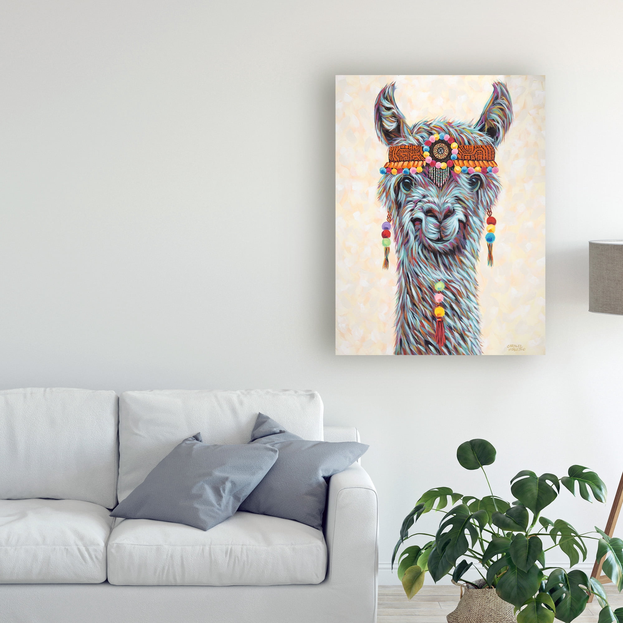 Carolee Vitaletti 'Hippie Llama I' Canvas Art