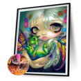 thumbnail image 1 of Cuadros Decorativos Kit de pintura de diamante 5D DIY 3D ojos niña taladro redondo completo mosaico cuadro de pared Tmvgtek embutido en tela, 1 of 9