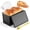 Black, variant on Vesteel Pullman Loaf Pan with Lid, 1 Pound Dough Capacity Carbon Steel Pan with Dough Scraper & Silicone Brush
