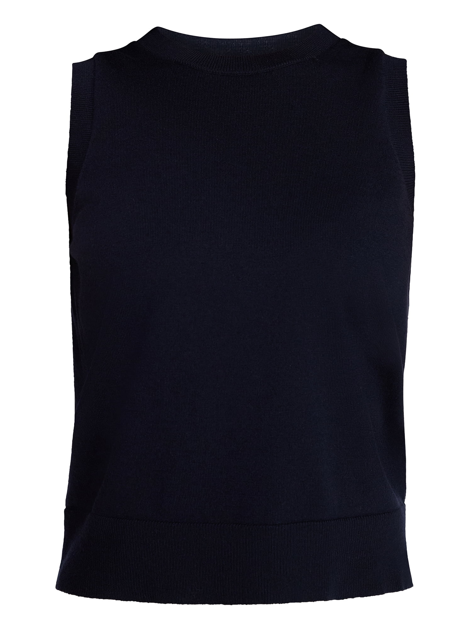 Time and Tru Women's Fine Gauge Sleeveless Sweater Shell, Lightweight, Sizes XS-XXXL
