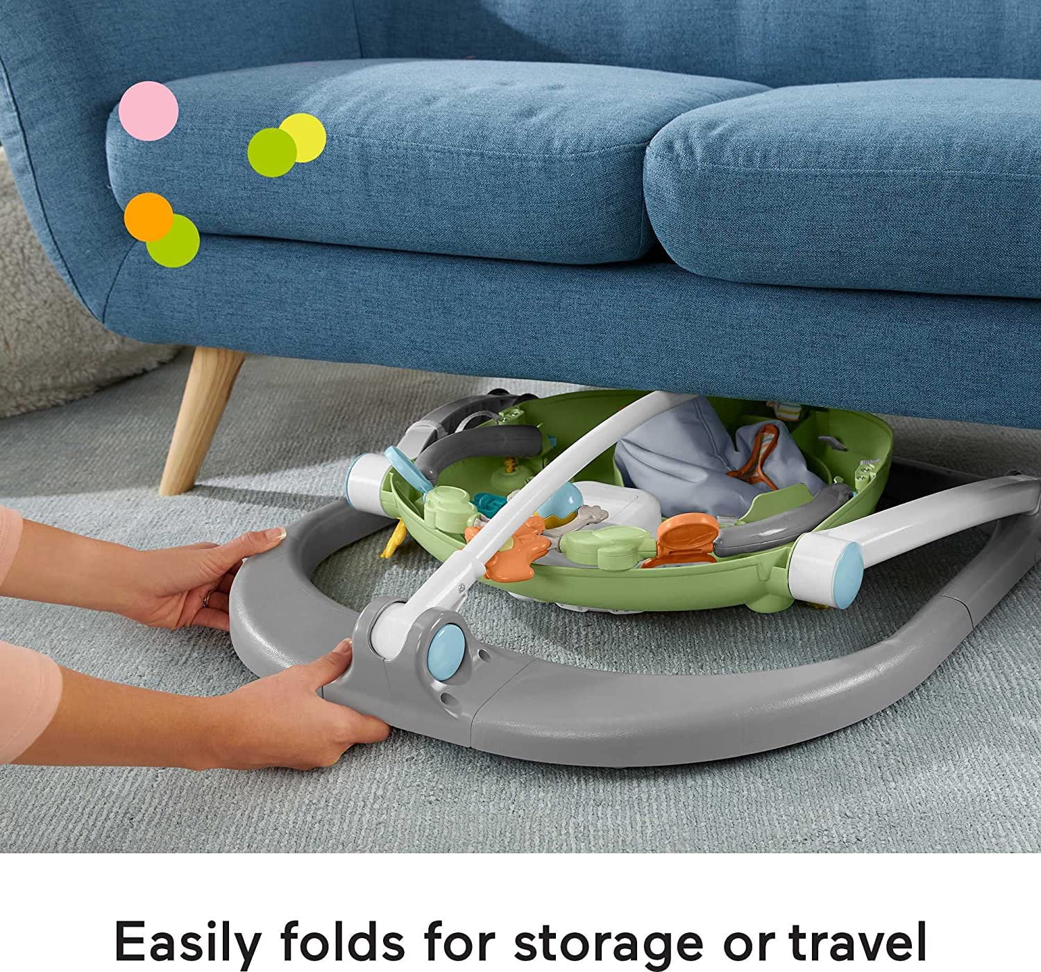 Fisher Price Sweet Snugapuppy Space Saver Bouncer Jumper Baby Activity Center with Lights Sounds Walmart