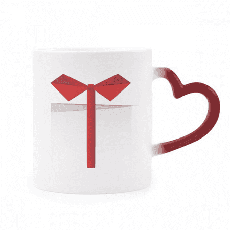 

White mas Origa Heat Sensitive Mug Red Color Changing Stoneware Cup