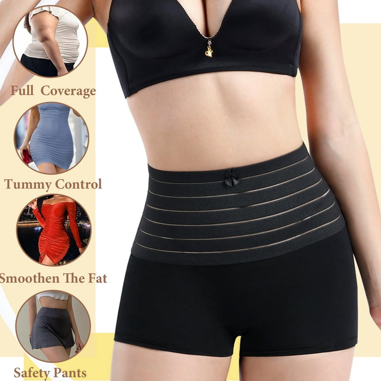 GOLD CARP Shapewear Women Middle Waist Trainer Tummy Control Body Shaper  Boyshorts Underwear Hold In Panties Support Seamless Butt Lifter Slimming  Knickers Black XL(US 10-12) 