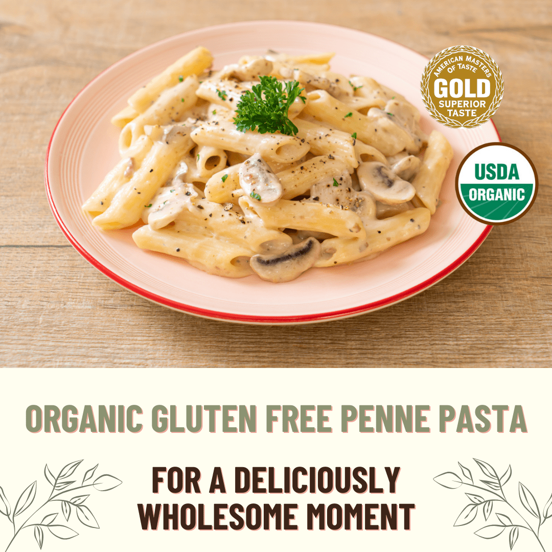 Pasta, Penne  4/5LB BAGS Certified Gluten Free, USDA Organic & GMO Free,  Wheat & Corn-Free, Made w/3 Ingredients -Mountain High Organics