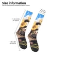 thumbnail image 2 of Naloa Clear Sky Cute Sunflower Panda Thigh High Socks Extra Long Stretchy Sock Women Over Knee High Opaque Stocking Daily Wear, 2 of 6