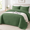 Olive Green-Twin(68"x 88"), variant on Quilt Bedding Set Cream Soft Lightweight Bedspread With Leaf Pattern Ultrasonicfiber Bed Coverlet For All Season (1 1 Sham)