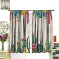 thumbnail image 3 of Colorful Cactus Blackout Curtains, Southwest Tropical Desert Succulent Plants Cactus Blossom, for Kids Boys Bedroom Living Room, 2 Panel Set,42X54 Inch, 3 of 6
