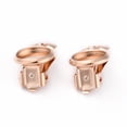 thumbnail image 2 of 10pcs 304 Stainless Steel Clip-on Earring Setting Flat Round Rose golden 15.5x10x8mm Hole: 3mm Tray: 8mm, 2 of 4
