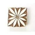 thumbnail image 2 of Brown Floral Pattern Hand Carved Wooden Block Textile Wood Stamp Printing Blocks, 2 of 3