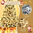 thumbnail image 4 of COSTWAY 6 FT Pre-Lit Christmas Tree, Snow Flocked Hinged Xmas Tree with 600 Branches Tips & 250 LED Lights, Metal Stand, Artificial Pine Lighted Holiday Tree for Home Office Decorations, 4 of 8