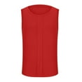 thumbnail image 6 of Women's Sleeveless Chiffon Crew Neck Blouses Dressy Casual Tank Tops 2026 Summer Tunics Office Work Shirts, 6 of 7