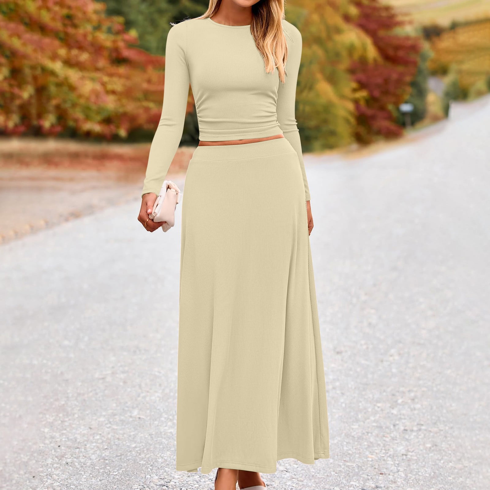 Mrat Skirt Outfits Sets Two Piece Skirt Sets for Women 2024 Trendy