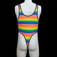 thumbnail image 7 of VONCOS Mens Pink Rainbow Striped Briefs, Nylon Spandex Underwear Soft Stretchy Lounge & Sleepwear for Men,Size M, 7 of 7