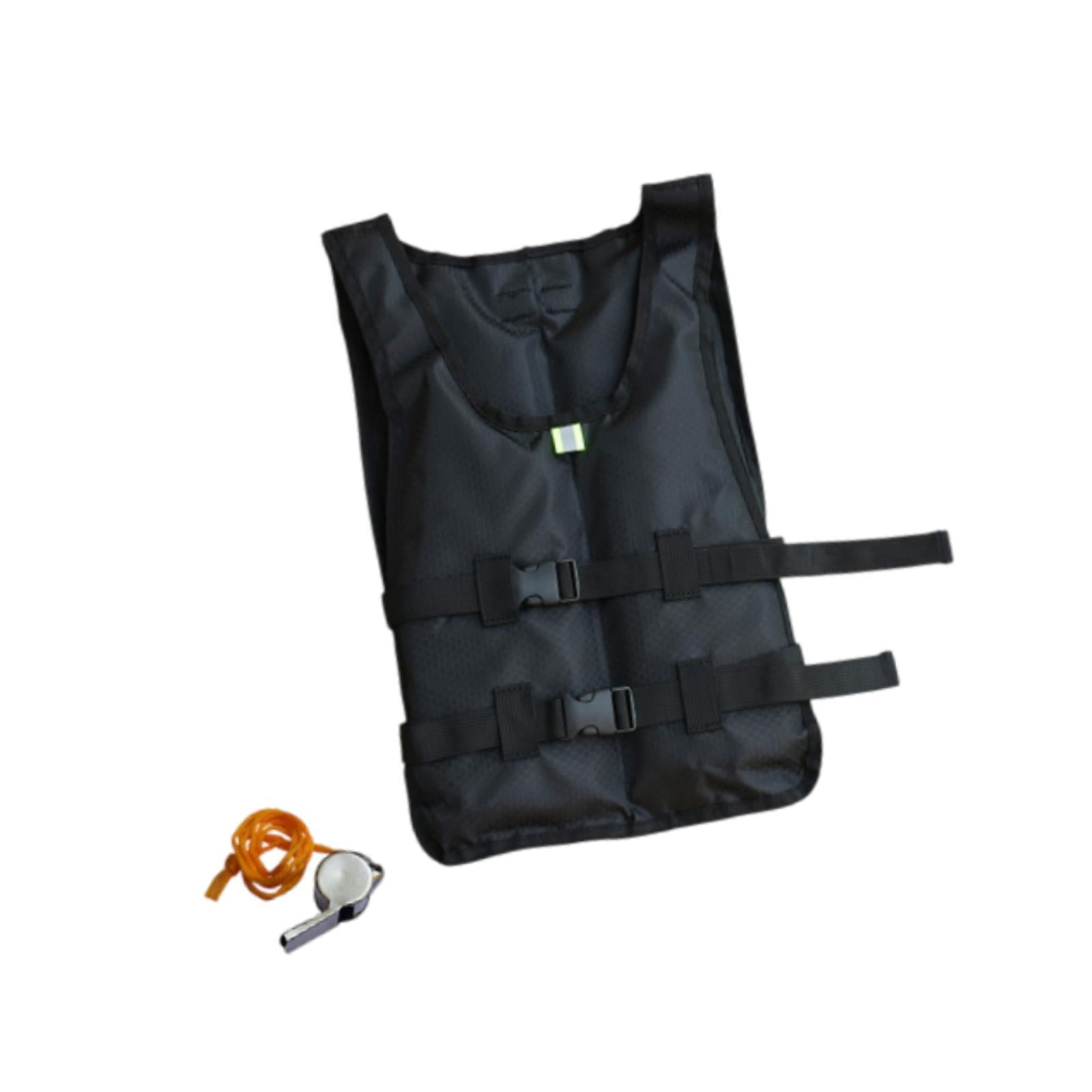 QccHieUs Life Jacket Paddle Vest for Adults Lightweight Adjustable Foldable Life Vest for Black
