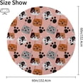 thumbnail image 2 of Coolnut 60"x60" Round Tablecloth, Cute Cats Head Modern Table Cover for Home Decoration Washable Table Cloth for Dinner Picnic, 2 of 5
