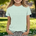 thumbnail image 3 of Fancifize Girls Boys Casual Short Sleeve Shirts Crew Neck Athletic Quick Dry Tops Kids Summer Comfy Active Clothes 3-12 Years, 3 of 4