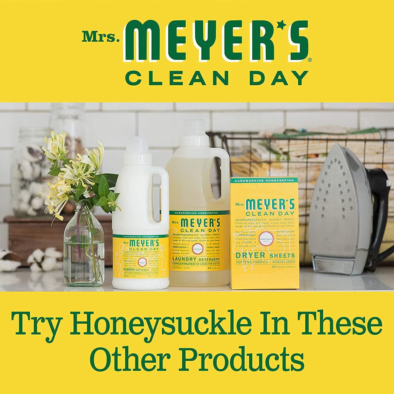 Mrs. Meyer's Clean Day Bougie de soja parfumée, chèvrefeuille