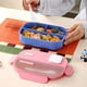 thumbnail image 4 of Fiambrera de plástico con cubiertos y vaso | Recipiente para alimentos apto para microondas | Fiambrera portátil para el hogar, la oficina o la escuela, 4 of 6