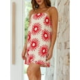 thumbnail image 4 of Rdhnmea Women Slip Dress, Sleeveless Backless Graphic Print Mini A-line Dress, 4 of 8