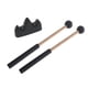 thumbnail image 2 of 2 piezas de baquetas de percusión de 8,7 pulgadas con soporte de cabeza de goma mazo de percusión para rendimiento carillón xilófono etapa educación Negro Hugo Baquetas, 2 of 9