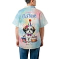 thumbnail image 5 of Happy Birthday Cute Puppy Shih Tzu with Cake Gifts Party Hat Hawaiian Shirt Breathable Summer Unisex Merch Lion Dog Lover Gifts - 00029, 5 of 6
