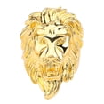 thumbnail image 3 of Mens Lion Head Ring Titanium Steel Gold Electroplated Geometric Ring Punk Rock Hip Hop Fashion Jewelry Fashion, 3 of 5