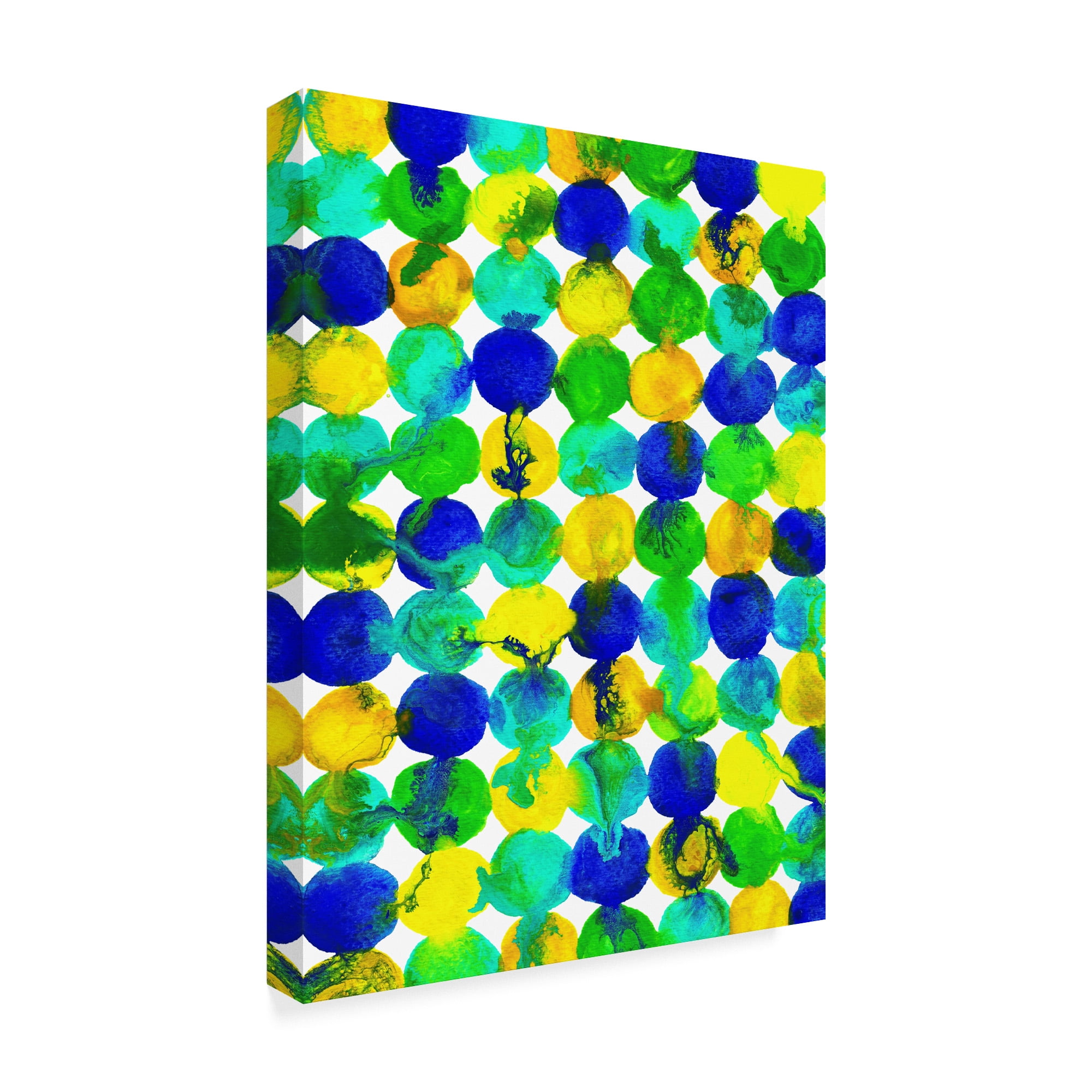 Trademark Fine Art 'Blue Yellow Green Abstract' Canvas Art by Amy Vangsgard