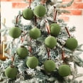 thumbnail image 6 of 15 Pcs Velvet Christmas Balls Bulk Flocked Christmas Tree Ball Ornaments Plastic Xmas Decorative Hanging Ornaments(Green,2.36 Inch), 6 of 13