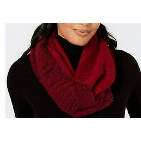 Calvin Klein Colorblocked Fuzzy Scarf One Size, Various Colors: OS/Red