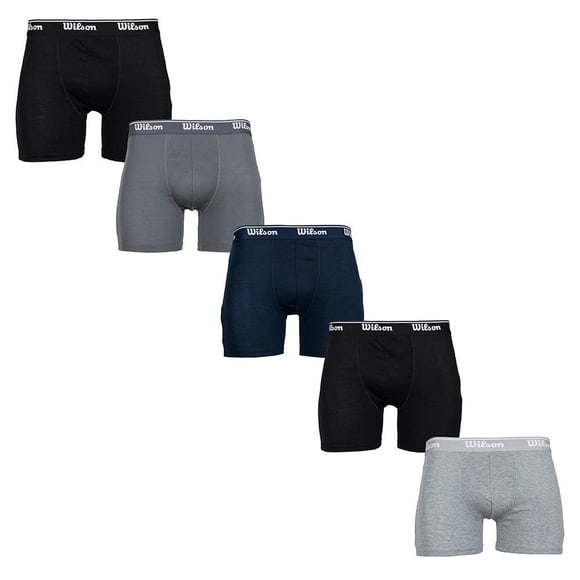 Bóxer Wilson para Hombre, Ajuste Corto y Liso Multicolor 5 Piezas Talla EG